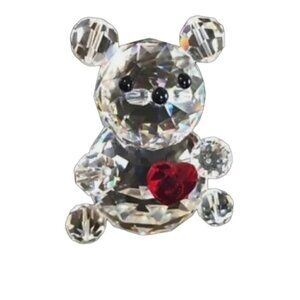 SMALL CRYSTAL TEDDY BEAR WITH HEART